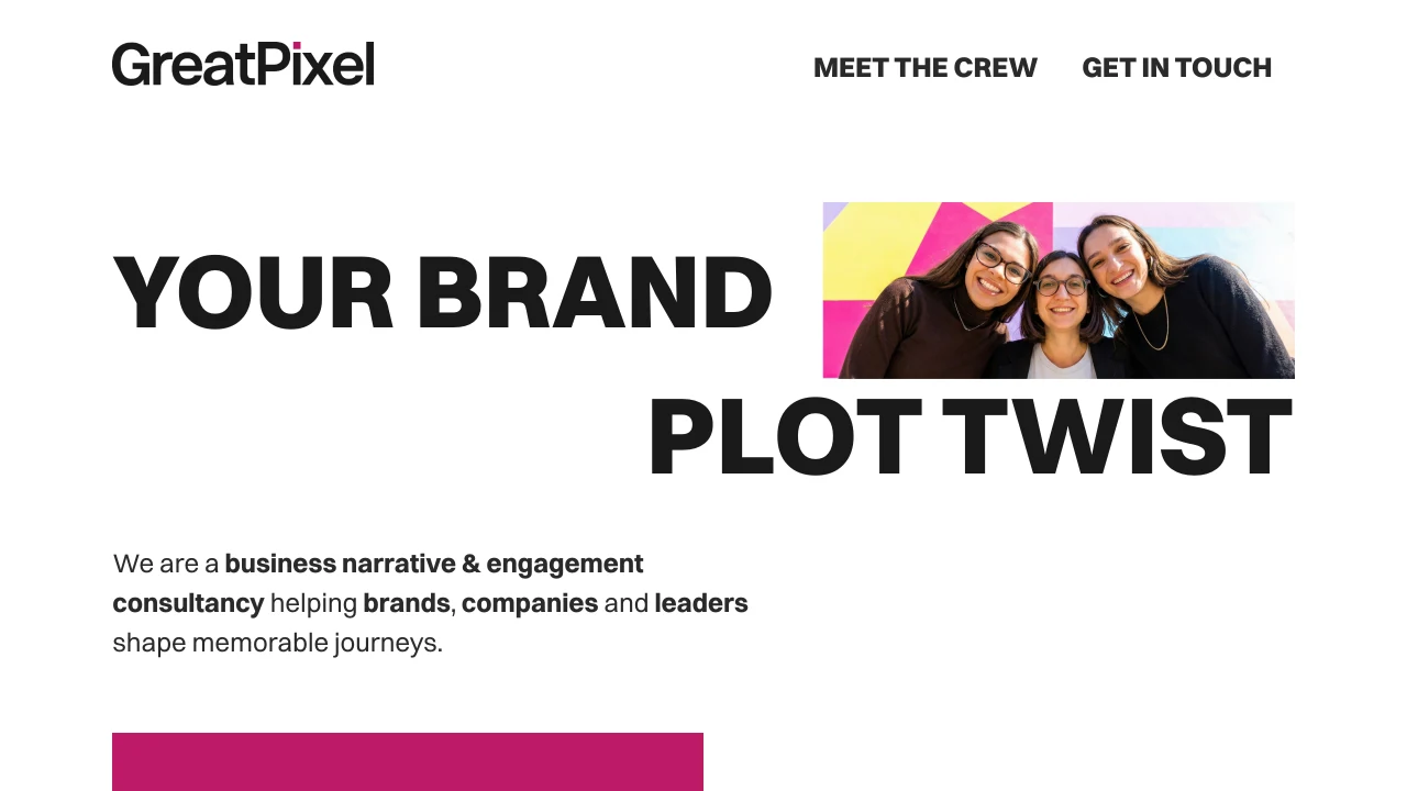 Screenshot del sito web di GreatPixel