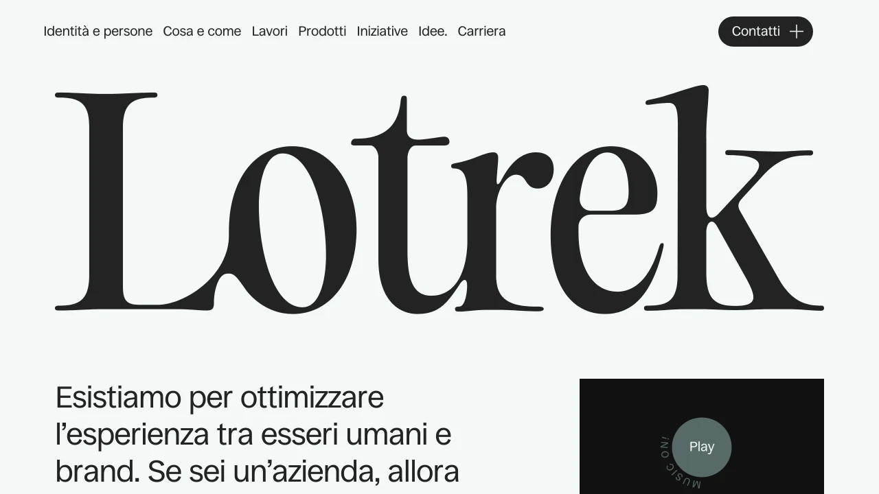 Screenshot del sito web di Lotrek
