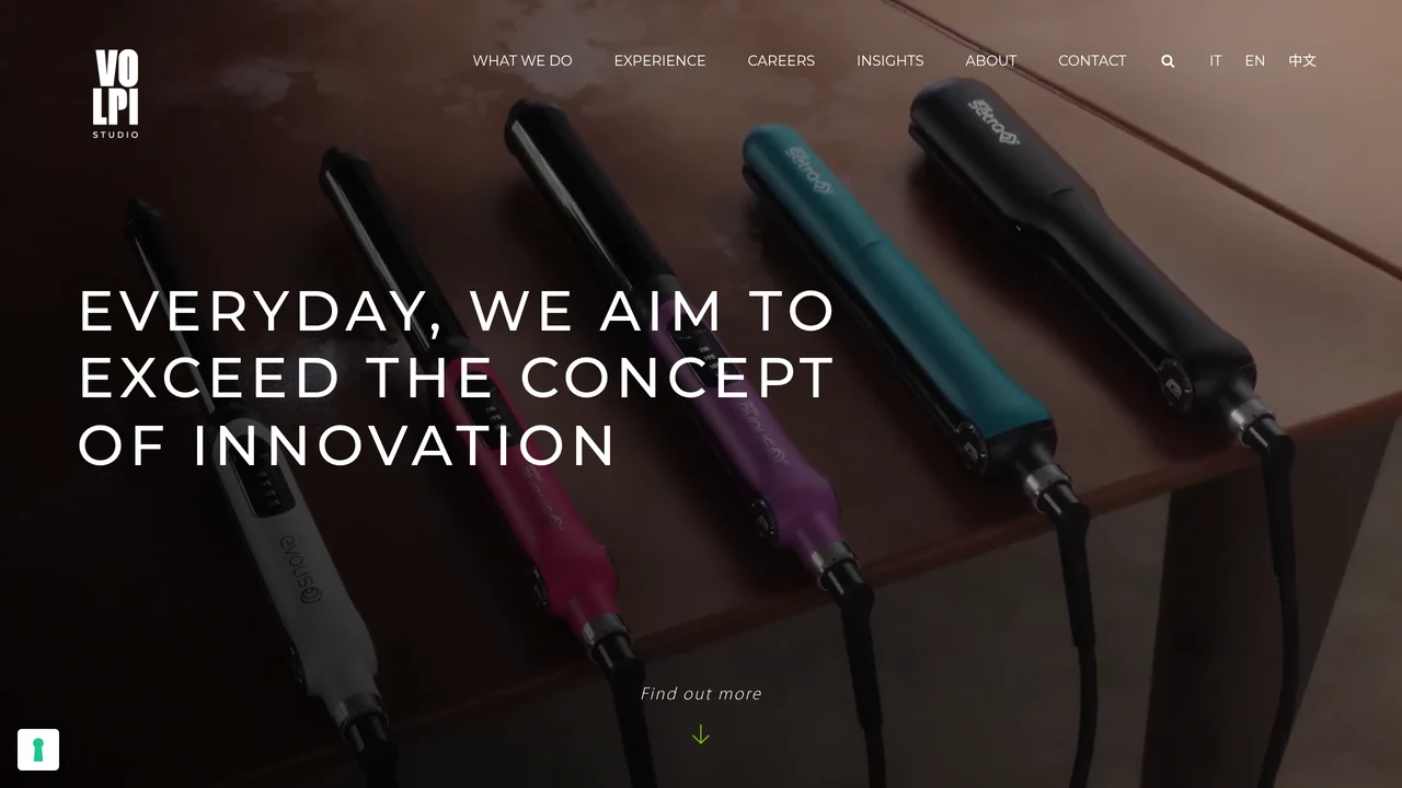 Screenshot del sito web di Studio Volpi