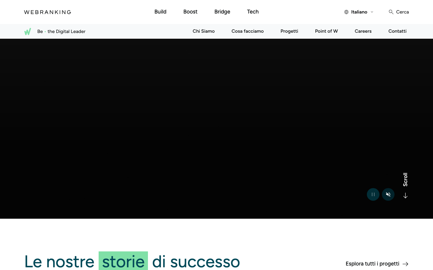 Screenshot del sito web di Webranking