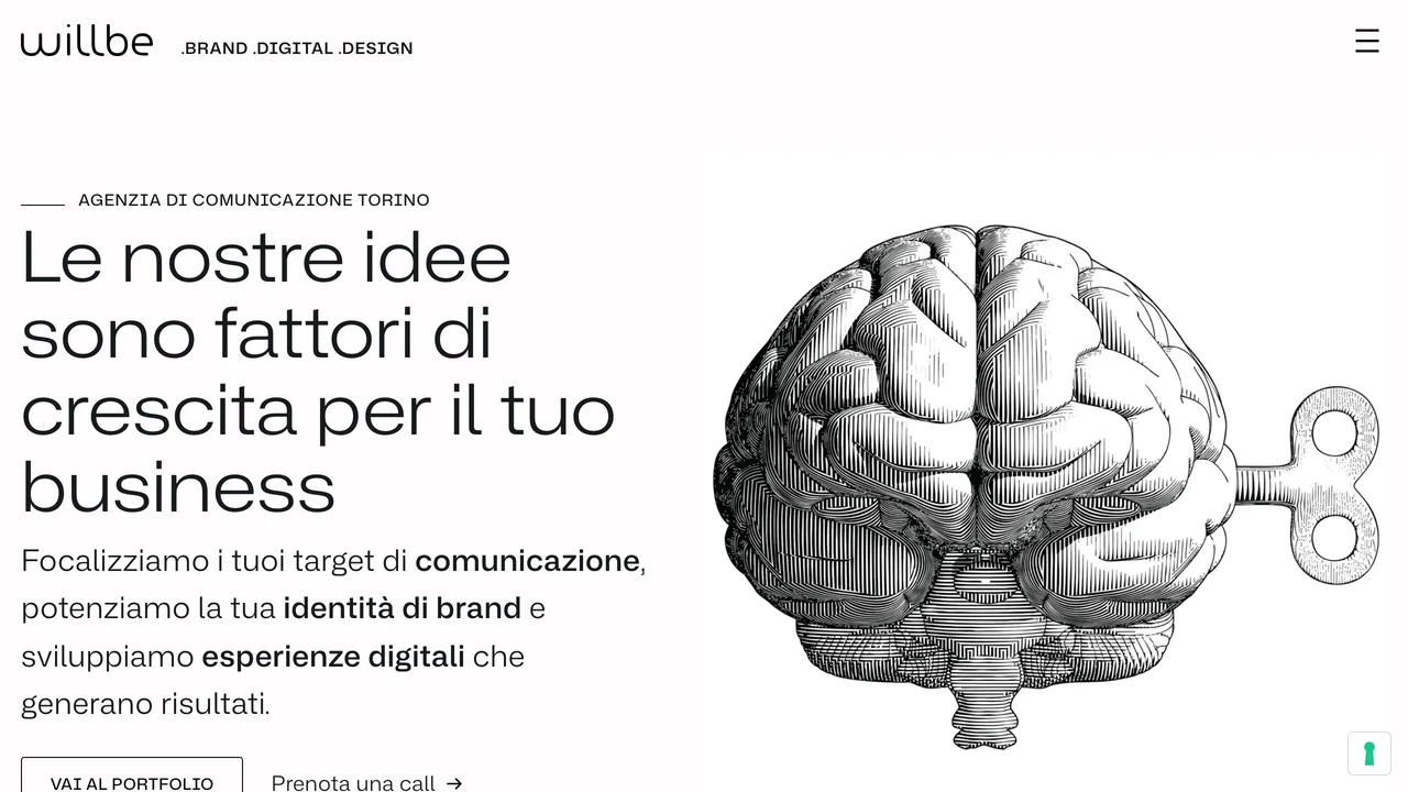 Screenshot del sito web di WillBe